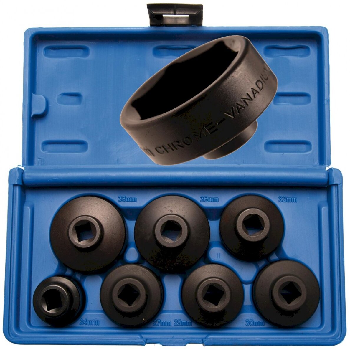 Tepalo filtro galvučių rinkinys | Ø 24 - 38 mm | 7 vnt. (8377) Tepalo filtro galvučių rinkinys | Ø 24 - 38 mm | 7 vnt. (8377)