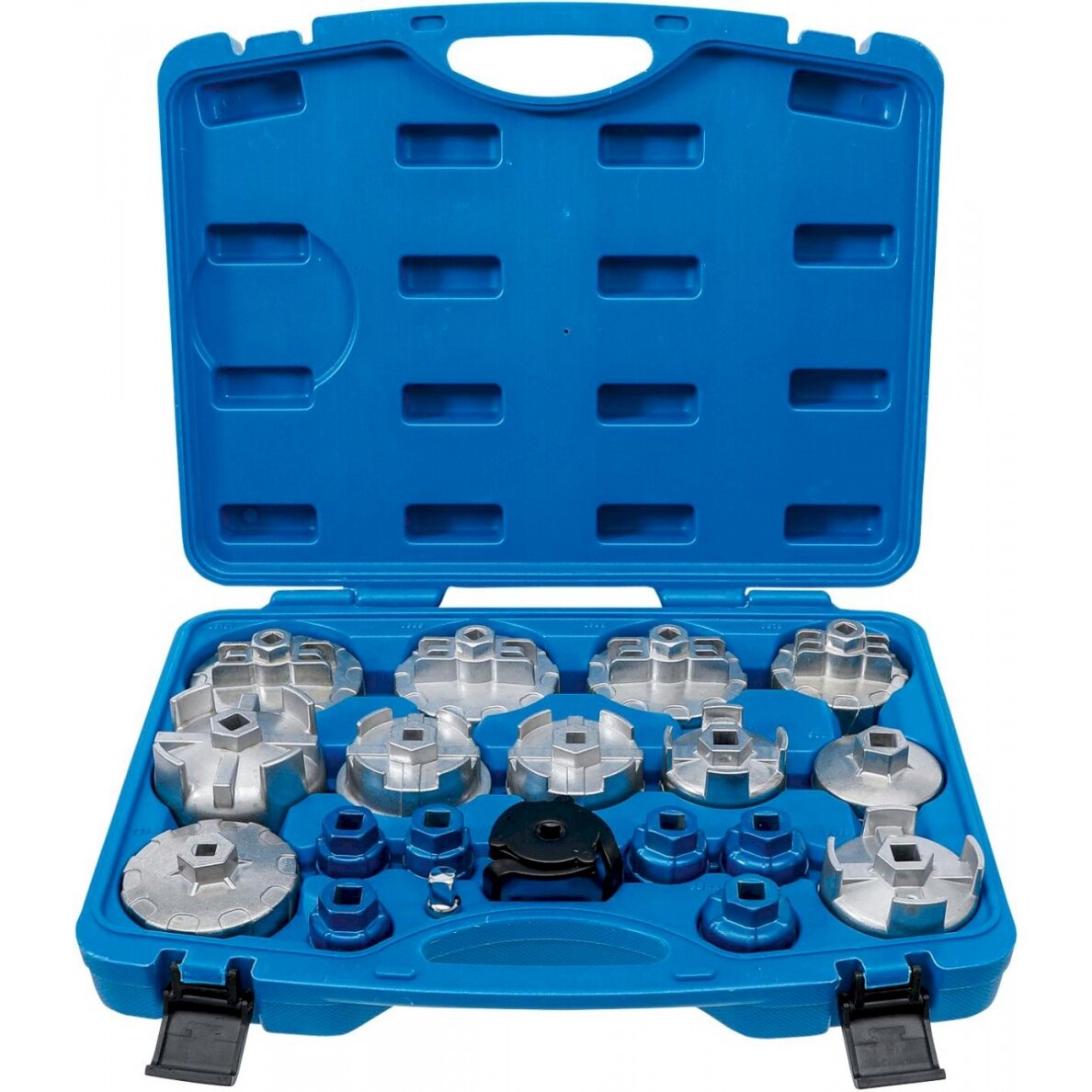 Tepalo filtro raktų / lėkštelių rinkinys | 19 vnt. (6786) Tepalo filtro raktų / lėkštelių rinkinys | 19 vnt. (6786)