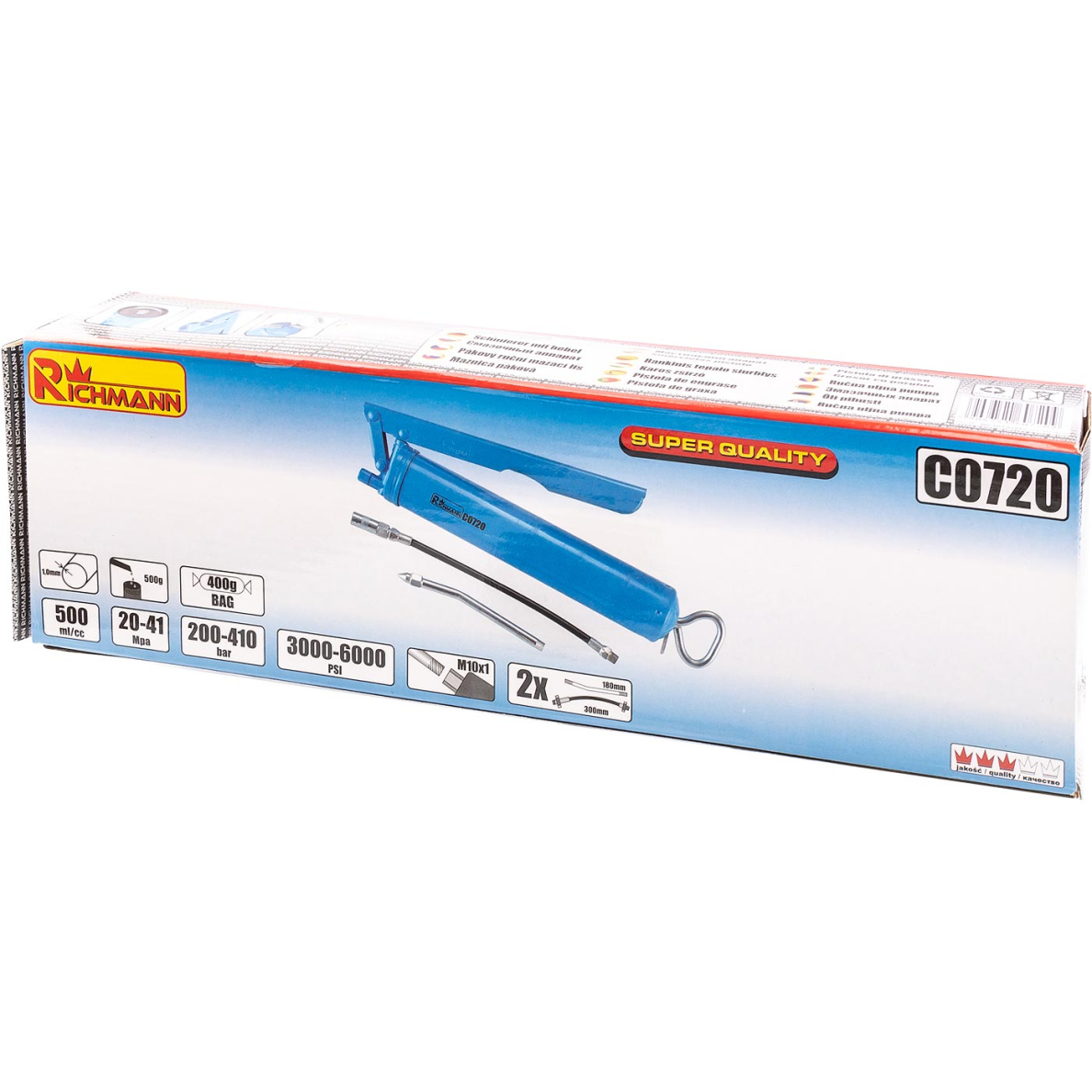 Tepimo pistoletas + 2 žarnos „RICHMANN" 7 Tepimo pistoletas + 2 žarnos „RICHMANN" 7