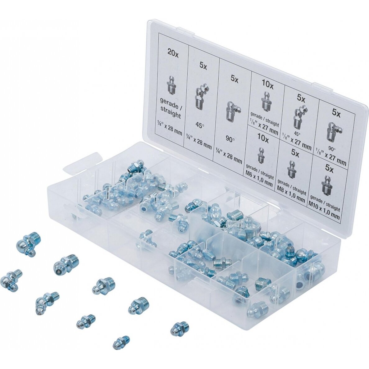 Tepimo taškų asortimentas | metriniai / coliniai dydžiai | 70 vnt. (8065-1)