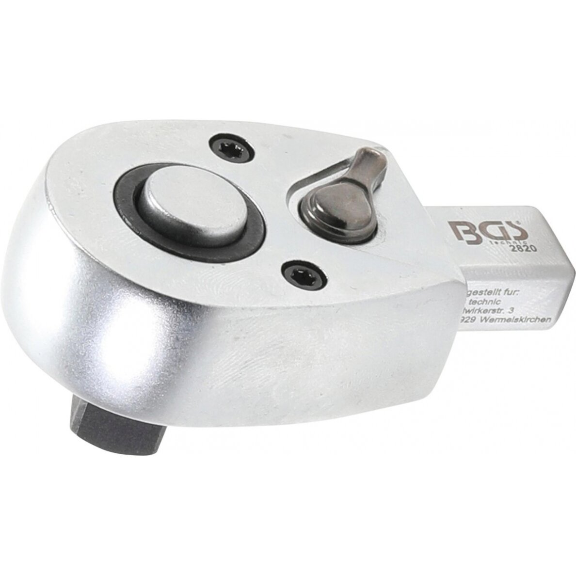 Terkšlinė reversinė galvutė jėgos raktui | įstatoma 9 x 12 mm | smulkūs dantukai | 10 mm (3/8") (2820) Terkšlinė reversinė galvutė jėgos raktui | įstatoma 9 x 12 mm | smulkūs dantukai | 10 mm (3/8") (2820)