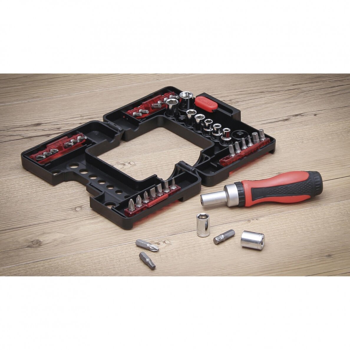 Terkšlinis atsuktuvas su komplektu BGS 20138, 38 vnt 2