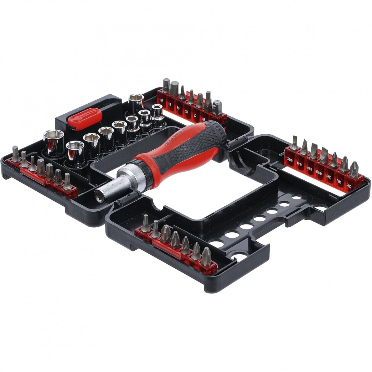 Terkšlinis atsuktuvas su komplektu BGS 20138, 38 vnt Terkšlinis atsuktuvas su komplektu BGS 20138, 38 vnt