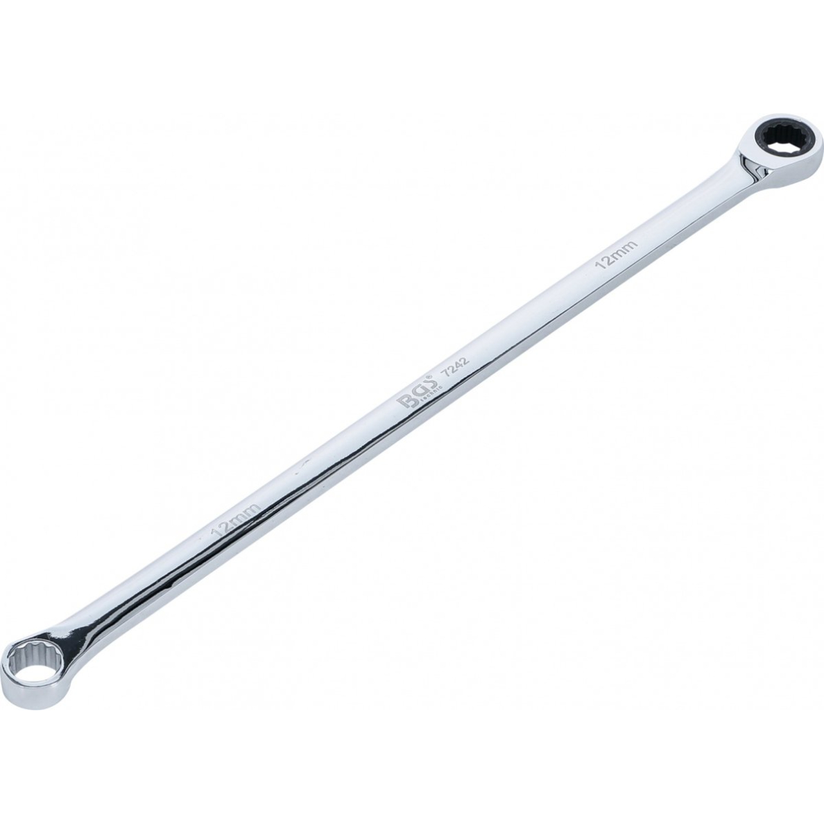 Terkšlinis žiedinis dvipusis veržliaraktis | ilgas tipas | 12 mm (7242) Terkšlinis žiedinis dvipusis veržliaraktis | ilgas tipas | 12 mm (7242)