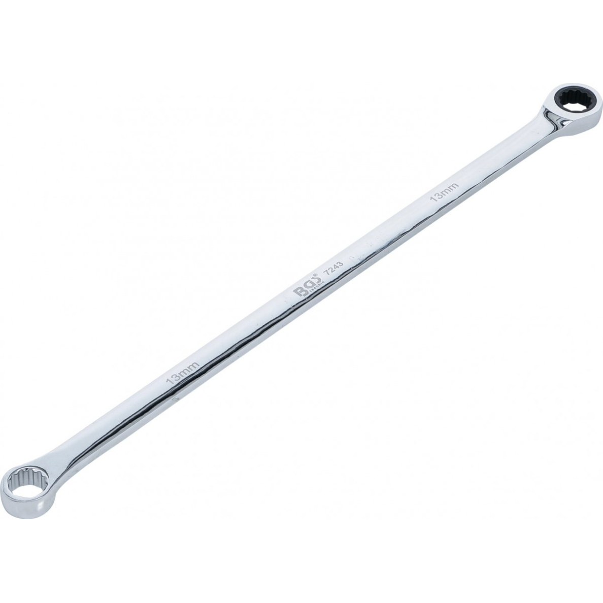 Terkšlinis žiedinis dvipusis veržliaraktis | ilgas tipas | 13 mm (7243) Terkšlinis žiedinis dvipusis veržliaraktis | ilgas tipas | 13 mm (7243)