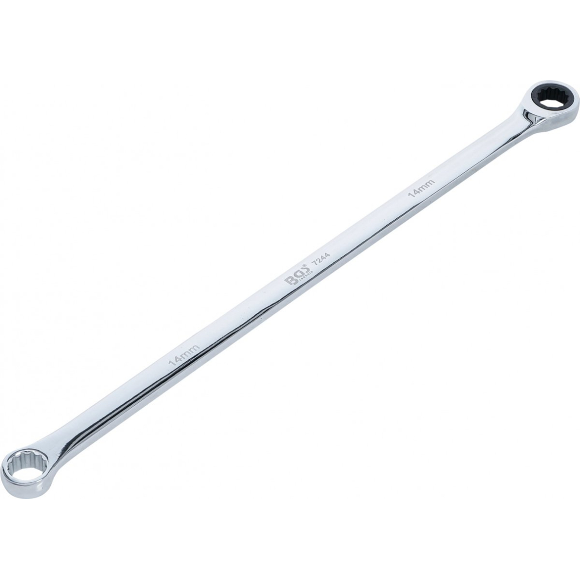 Terkšlinis žiedinis dvipusis veržliaraktis | ilgas tipas | 14 mm (7244) Terkšlinis žiedinis dvipusis veržliaraktis | ilgas tipas | 14 mm (7244)