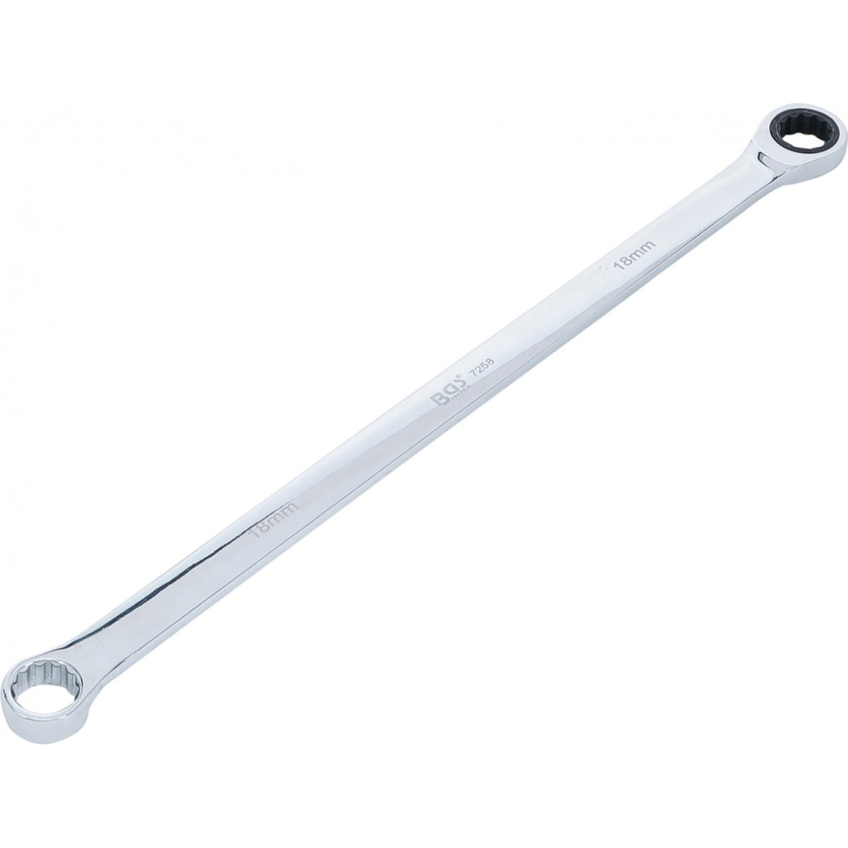 Terkšlinis žiedinis dvipusis veržliaraktis | ilgas tipas | 18 mm (7258) Terkšlinis žiedinis dvipusis veržliaraktis | ilgas tipas | 18 mm (7258)