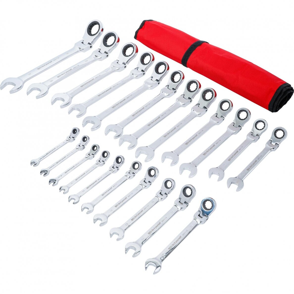 Terkšlinių raktų rinkinys | šarnyriniai | 6 - 32 mm | 22 vnt. (30011) 1 Terkšlinių raktų rinkinys | šarnyriniai | 6 - 32 mm | 22 vnt. (30011) 1