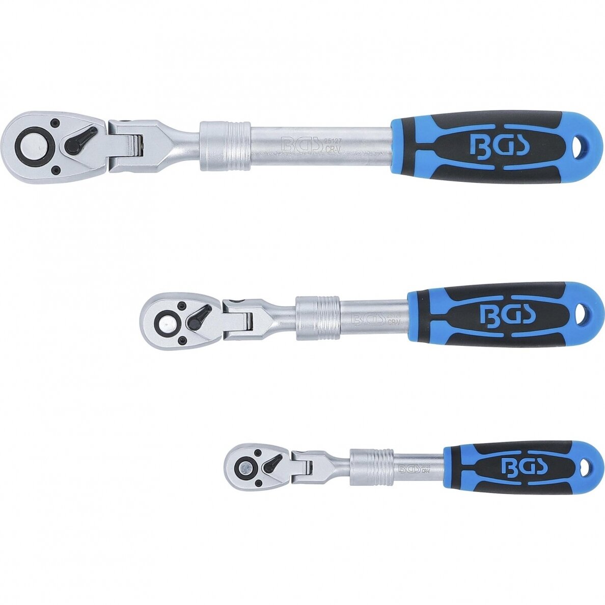 Terkšlių rinkinys | ištraukiamos šarnyrinės | 6,3 mm (1/4") / 10 mm (3/8") / 12,5 mm (1/2") | 3 vnt. (25128) 1 Terkšlių rinkinys | ištraukiamos šarnyrinės | 6,3 mm (1/4") / 10 mm (3/8") / 12,5 mm (1/2") | 3 vnt. (25128) 1