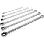 Terkšlinių/kilpinių dvipusių pailgintų raktų rinkinys | 8-19 mm | 6 vnt (YT-50385) Terkšlinių/kilpinių dvipusių pailgintų raktų rinkinys | 8-19 mm | 6 vnt (YT-50385)