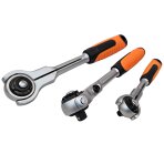 Terkšlių rinkinys | šarnyrinės galvutės | 6,3 mm (1/4") / 10 mm (3/8") / 12,5 mm (1/2") | 3 vnt. (SRA3S) Terkšlių rinkinys | šarnyrinės galvutės | 6,3 mm (1/4") / 10 mm (3/8") / 12,5 mm (1/2") | 3 vnt. (SRA3S)