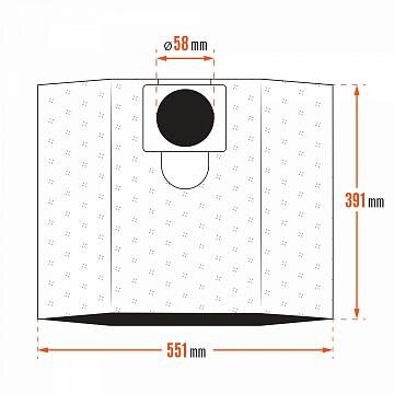 Dulkių surinkimo maišeliai DAEWOO DAVC 25TB, 3 vnt. 3 Dulkių surinkimo maišeliai DAEWOO DAVC 25TB, 3 vnt. 3