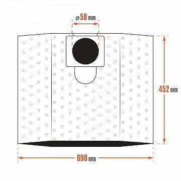 Dulkių surinkimo maišeliai DAEWOO DAVC 60TB, 3 vnt. 3 Dulkių surinkimo maišeliai DAEWOO DAVC 60TB, 3 vnt. 3
