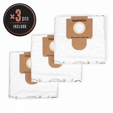 Dulkių surinkimo maišeliai DAEWOO DAVC 60TB, 3 vnt. Dulkių surinkimo maišeliai DAEWOO DAVC 60TB, 3 vnt.