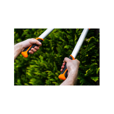 Teleskopinės antkaklio genėjimo žirklės 670 mm, diapazonas iki 42 mm, pavara, padidinanti spaudimo jėgą 40 %. 4 Teleskopinės antkaklio genėjimo žirklės 670 mm, diapazonas iki 42 mm, pavara, padidinanti spaudimo jėgą 40 %. 4