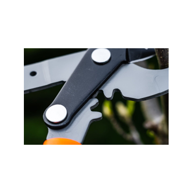 Teleskopinės apeinamųjų šakų genėjimo žirklės 665 mm, diapazonas iki 42 mm, pavara, didinanti spaudimo jėgą 40 %. 3 Teleskopinės apeinamųjų šakų genėjimo žirklės 665 mm, diapazonas iki 42 mm, pavara, didinanti spaudimo jėgą 40 %. 3