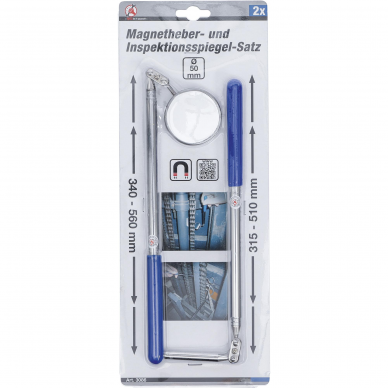 Magnetinio griebtuvo ir veidrodžio rinkinys BGS-technic, 2 vnt. 5 Magnetinio griebtuvo ir veidrodžio rinkinys BGS-technic, 2 vnt. 5