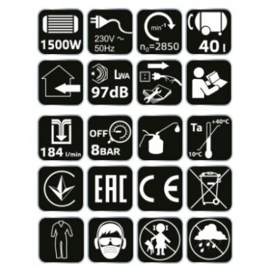 Tepalinis kompresorius vertikalus Neo 12K010, 40L 5