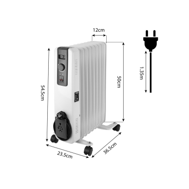 Tepalinis šildytuvas NEO 90-152, 2000W 9 briaunelės 8 Tepalinis šildytuvas NEO 90-152, 2000W 9 briaunelės 8