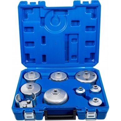 Tepalo filtro raktų rinkinys | Ø 27 - 88,8 mm | 9 vnt. (8667) Tepalo filtro raktų rinkinys | Ø 27 - 88,8 mm | 9 vnt. (8667)