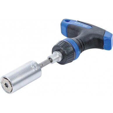 Terkšlinė rankena su daugiafunkcine galvute | 10 mm (3/8") | 7 - 19 mm | 3 vnt. (92540) Terkšlinė rankena su daugiafunkcine galvute | 10 mm (3/8") | 7 - 19 mm | 3 vnt. (92540)