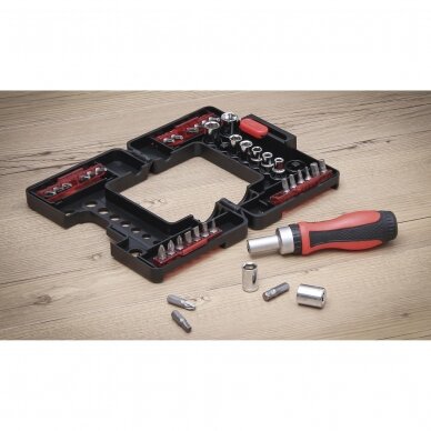 Terkšlinis atsuktuvas su komplektu BGS 20138, 38 vnt 2