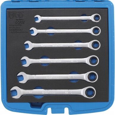 Terkšlinių raktų rinkinys | 8 - 13 mm | 6 vnt. (6502) 1 Terkšlinių raktų rinkinys | 8 - 13 mm | 6 vnt. (6502) 1