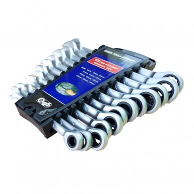 Terkšlinių raktų rinkinys | 8-19 mm | 12 vnt. (SK5000) Terkšlinių raktų rinkinys | 8-19 mm | 12 vnt. (SK5000)