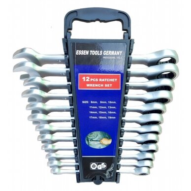 Terkšlinių raktų rinkinys | 8-19 mm | 12 vnt. (SK5000) 1