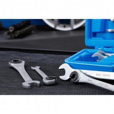 Terkšlinių raktų rinkinys | atviri | 8 - 17 mm | 9 vnt. (30849) 2 Terkšlinių raktų rinkinys | atviri | 8 - 17 mm | 9 vnt. (30849) 2