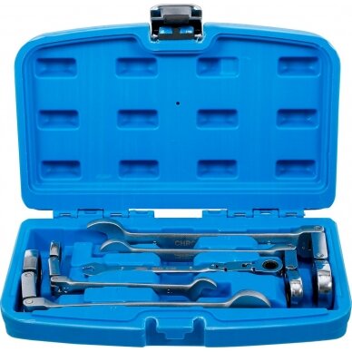 Terkšlinių raktų rinkinys | dvigubas šarnyras | 8-19 mm | 5 vnt. (6181) 1 Terkšlinių raktų rinkinys | dvigubas šarnyras | 8-19 mm | 5 vnt. (6181) 1