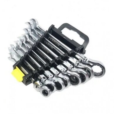 Terkšlinių raktų rinkinys | šarnyriniai | 8-19 mm | 8 vnt. (SK5308) 1 Terkšlinių raktų rinkinys | šarnyriniai | 8-19 mm | 8 vnt. (SK5308) 1