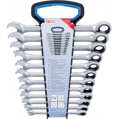 Terkšlinių raktų rinkinys | su terkšlės funkcija | 8-19 mm | 12 vnt. (6545) Terkšlinių raktų rinkinys | su terkšlės funkcija | 8-19 mm | 12 vnt. (6545)