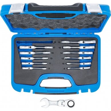 Terkšlinių raktų rinkinys | trumpas |tipas | šarnyriniai | 8 - 19 mm | 12 vnt. (6543) 1 Terkšlinių raktų rinkinys | trumpas |tipas | šarnyriniai | 8 - 19 mm | 12 vnt. (6543) 1