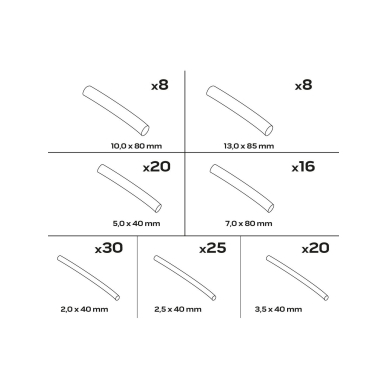 Termo susitraukiančios įvorės, 127 vnt. 6
