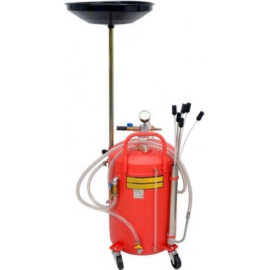 Tepalo surinkimo bakas | su išsiurbimu ir išleidimu | pneumatinis | 6 zondai | 65 l (YT-07191) Tepalo surinkimo bakas | su išsiurbimu ir išleidimu | pneumatinis | 6 zondai | 65 l (YT-07191)