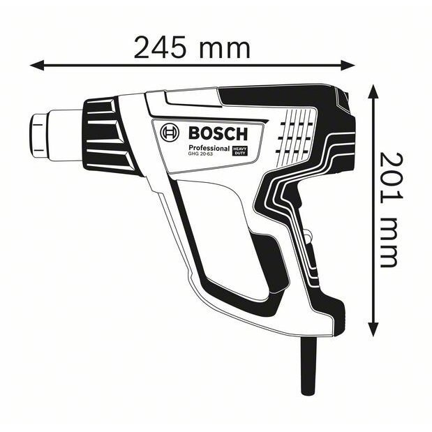 Techninis fenas Bosch GHG 20-63, ACC, Professional 2 Techninis fenas Bosch GHG 20-63, ACC, Professional 2