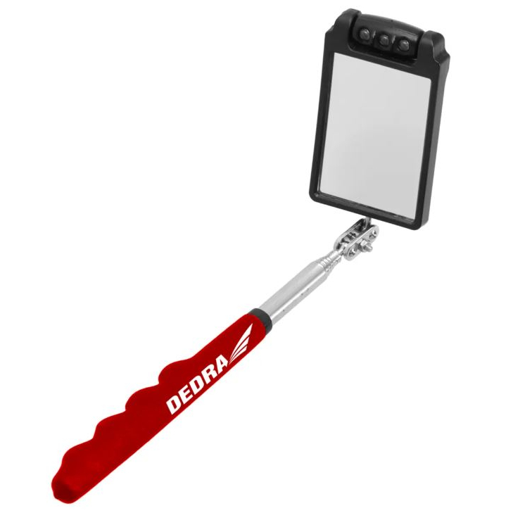 Teleskopinis apžiūros veidrodis DEDRA 06F803, 50x70 mm Teleskopinis apžiūros veidrodis DEDRA 06F803, 50x70 mm