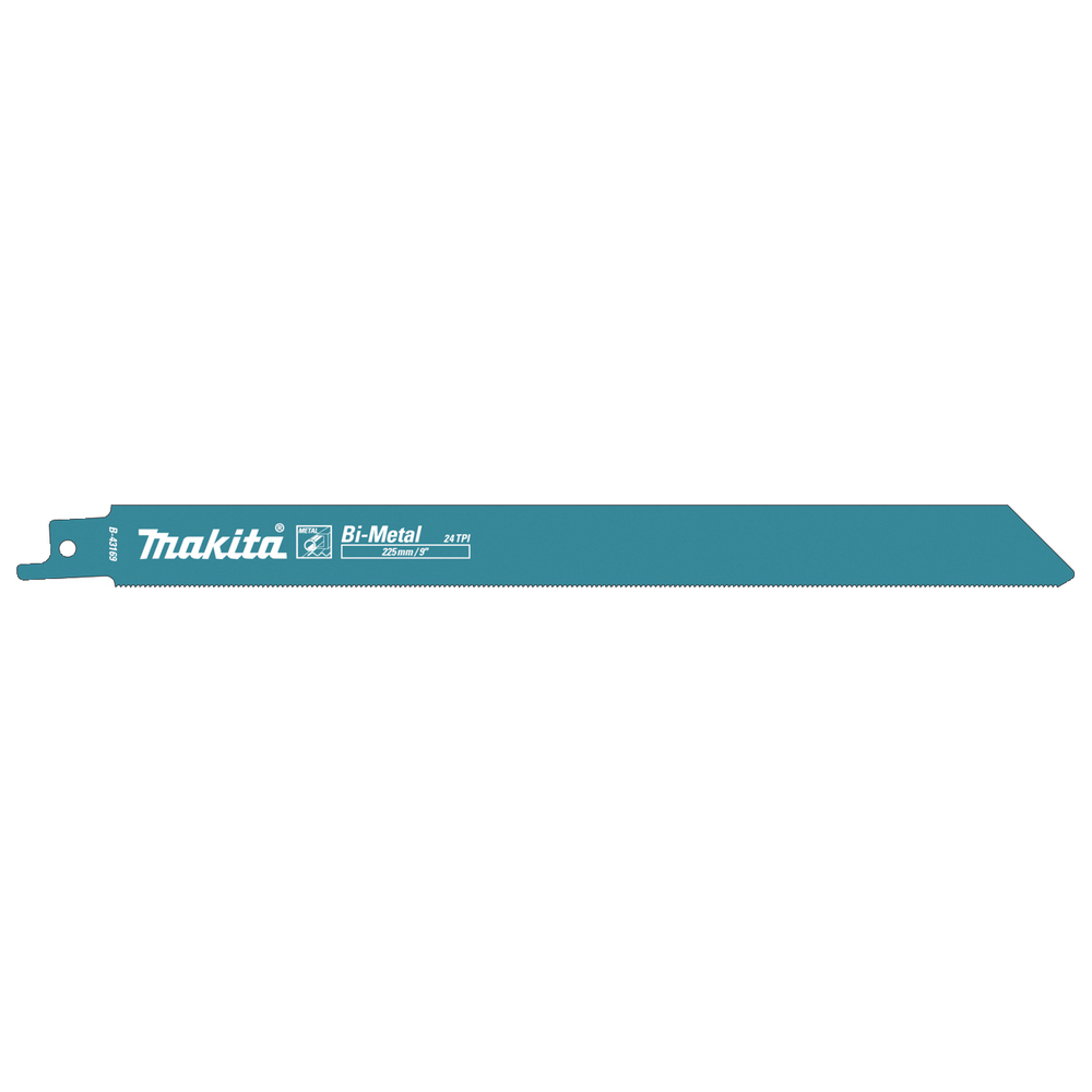 Tiesinio pjūklo pjūkleliai Makita B-43169, BIM 225x0,9 (24tpi), 5 vnt., metalui Tiesinio pjūklo pjūkleliai Makita B-43169, BIM 225x0,9 (24tpi), 5 vnt., metalui