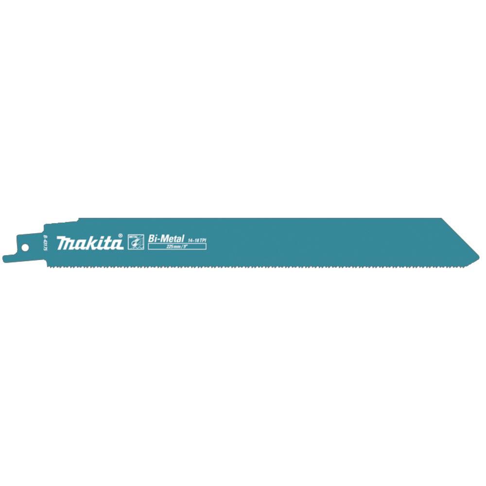 Tiesinio pjūklo pjūkleliai Makita B-43175, BIM 225x1,1mm (14+18tpi), 5 vnt., metalui Tiesinio pjūklo pjūkleliai Makita B-43175, BIM 225x1,1mm (14+18tpi), 5 vnt., metalui