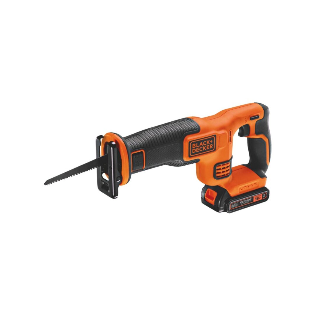 Tiesinis Pjūklas akumuliatorinis, 18V BDCR18E1-QW, 1 X 2,5 AH, Black&Decker