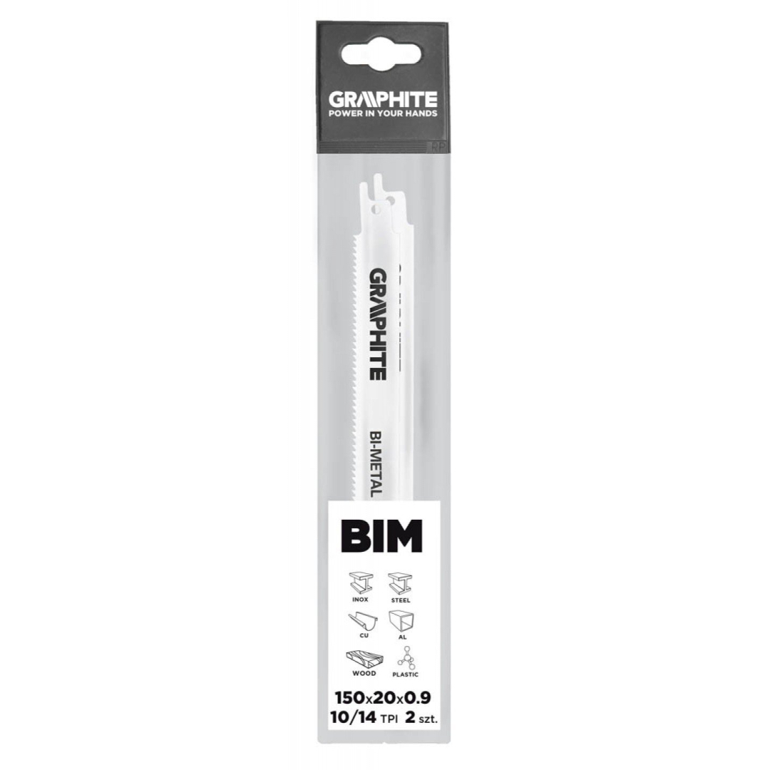 Tiesionio pjūklo geležtė BIM 150 x 20 x 0.9 - 10/14TPI, 2 vnt. 1