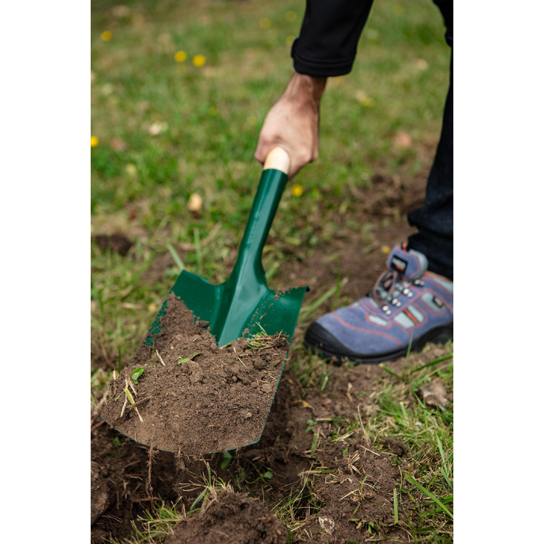 Tiesus kastuvas, medinė rankena, "T" formos rankena, amerikietiškas 2