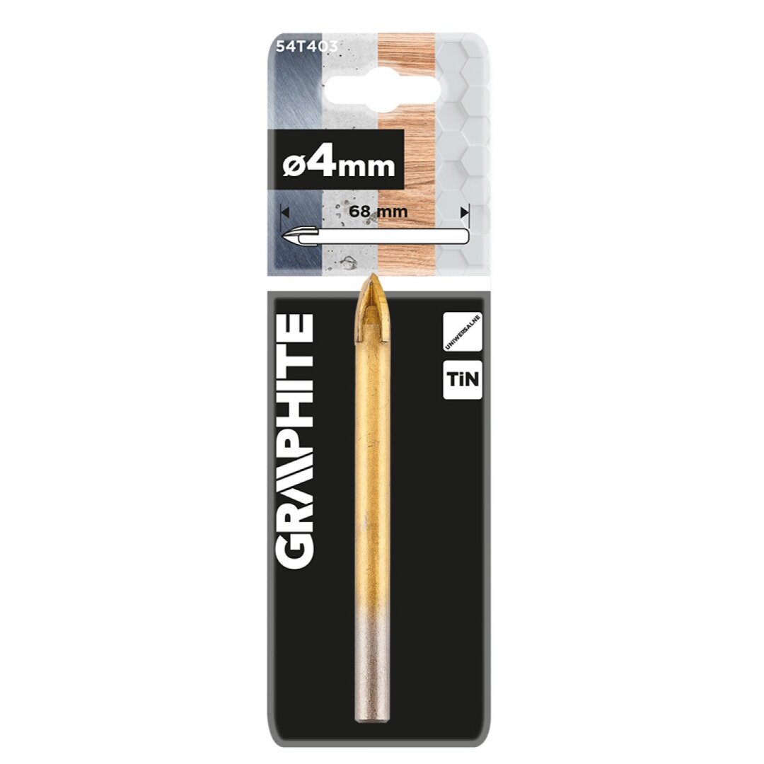 TiN universalus grąžtas, 4 mm 1 TiN universalus grąžtas, 4 mm 1