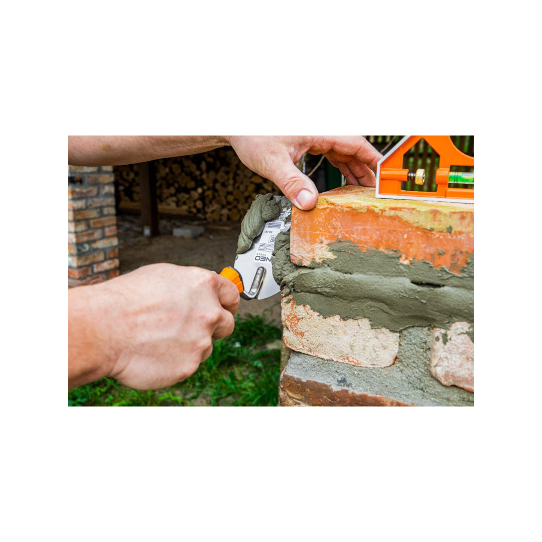 Tinko kraštinė mentele - suapvalinta , 100 mm, medine rankena 3