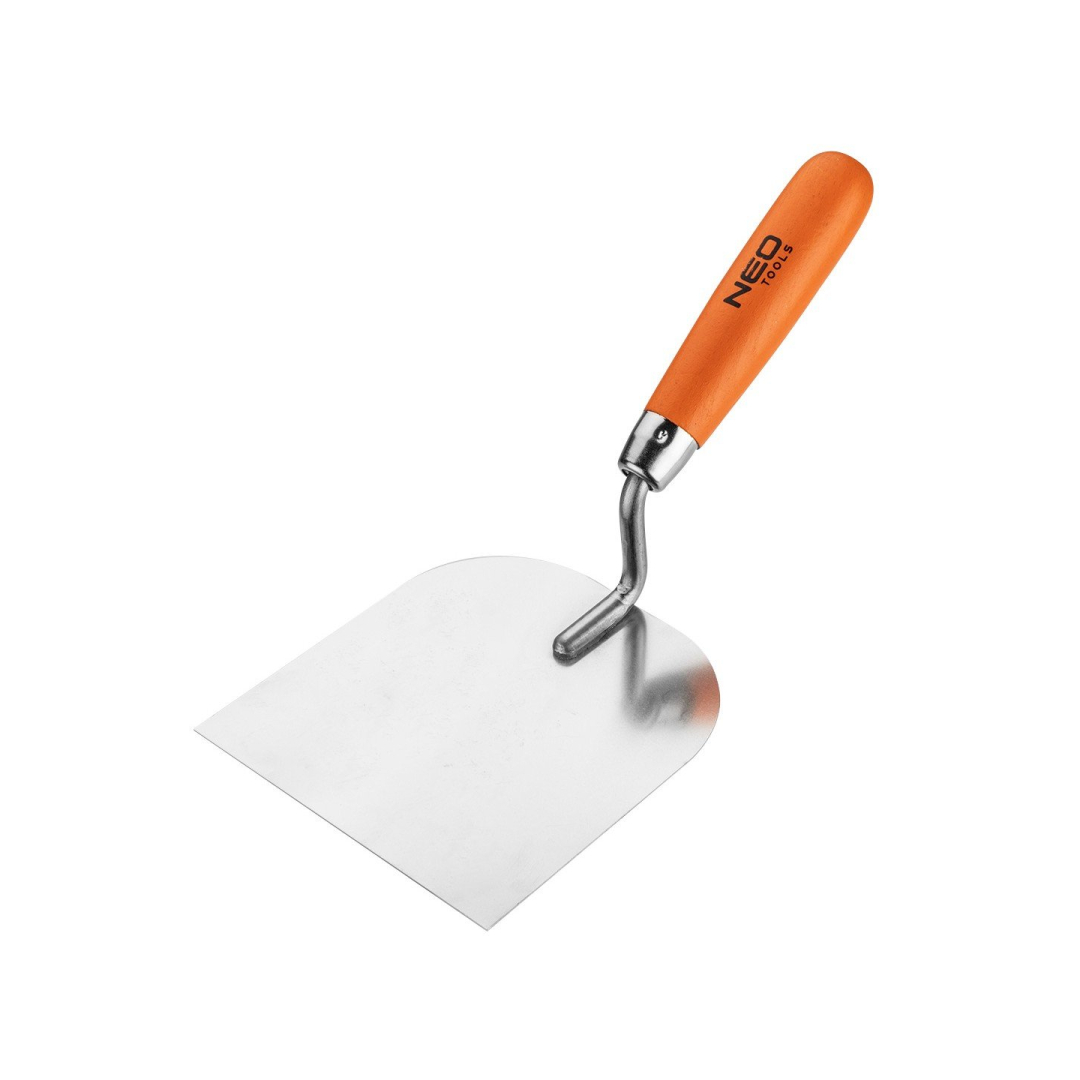 Tinko kraštinė mentele - suapvalinta , 120 mm, medine rankena