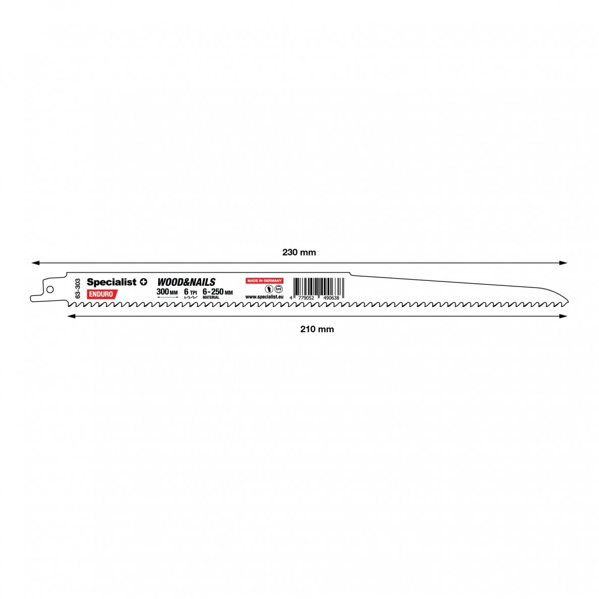 Ties. pj. „Specialist+" med. su vin. 300 mm 6TPI 1 Ties. pj. „Specialist+" med. su vin. 300 mm 6TPI 1