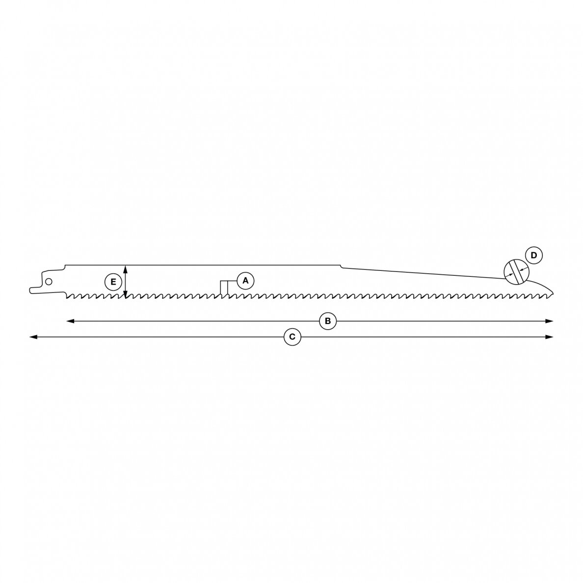 Ties. pj. „Specialist+" med. su vin. 300 mm 6TPI 2