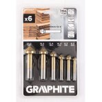 TiN stalviršio grąžtai, 6,3–20,5 mm, rinkinys 6 vnt.