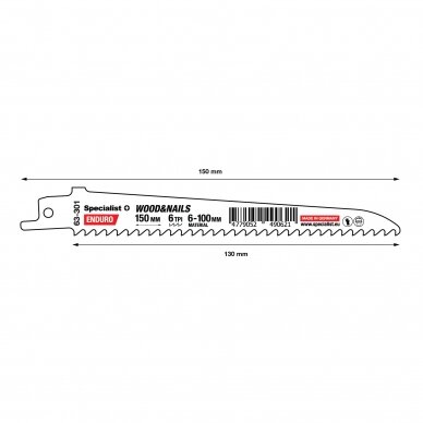 Ties. pj. „Specialist+" med. su vin. 150 mm 6TPI 3